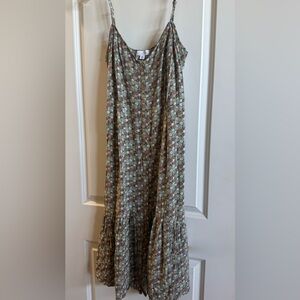 LA Threads Floral Spaghetti Strap Midi Dress-XL